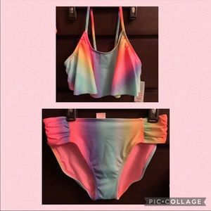 Cat and Jack NWT 2 piece bikini girls bathing suit Size XL 14/16
